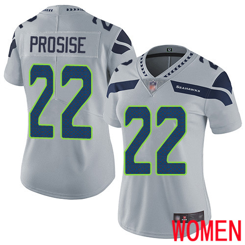 Seattle Seahawks Limited Grey Women C. J. Prosise Alternate Jersey NFL Football #22 Vapor Untouchable->seattle seahawks->NFL Jersey